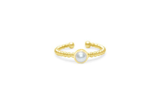 It Fits! Pearl Bezel Droplet Wire Ring