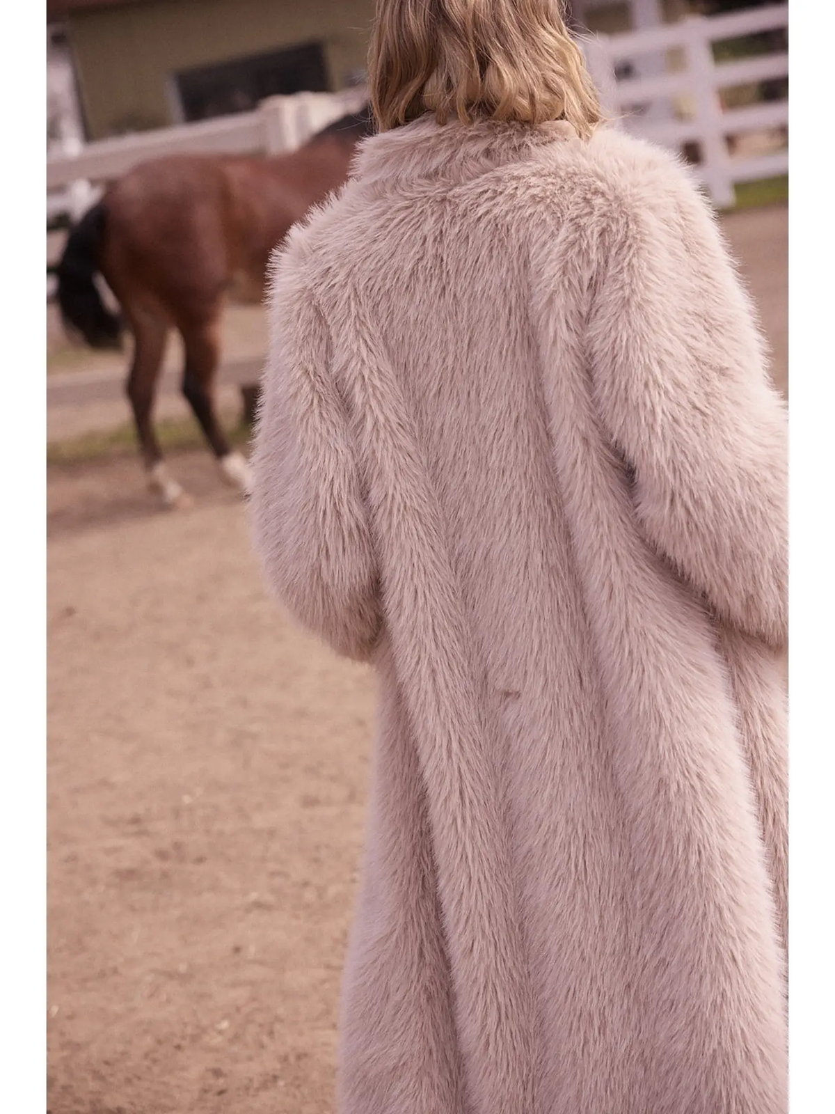 Faux Fur Long Coat