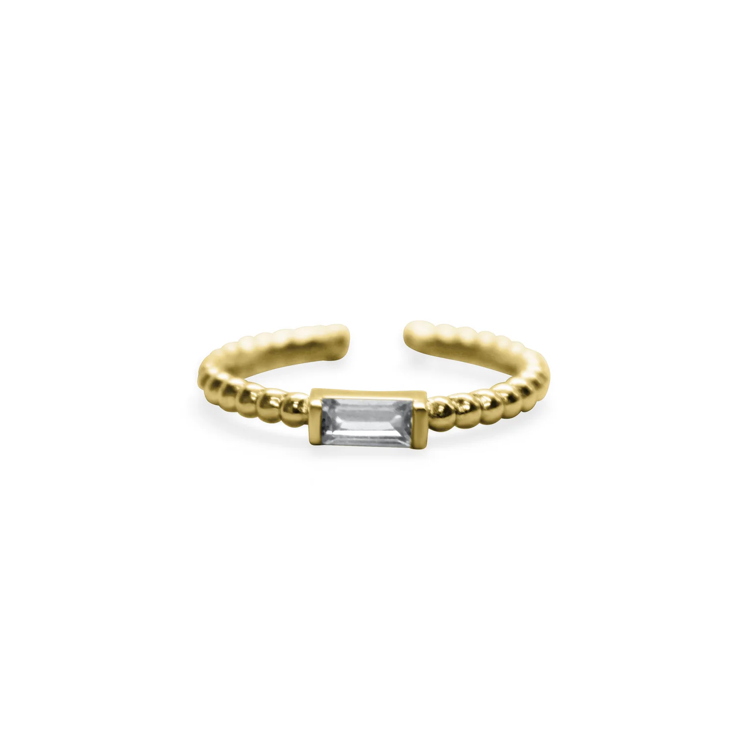 Sideways Baguette Droplet Ring