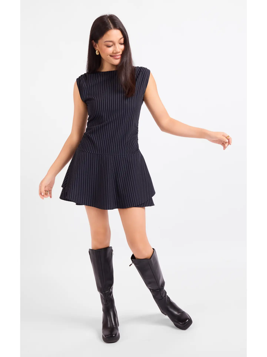 Pinstripe Mini Dress