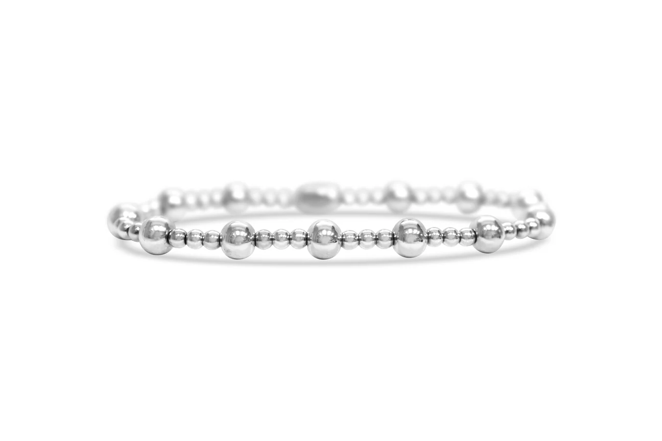 Plain Ball 3+6mm 3/1 Silver