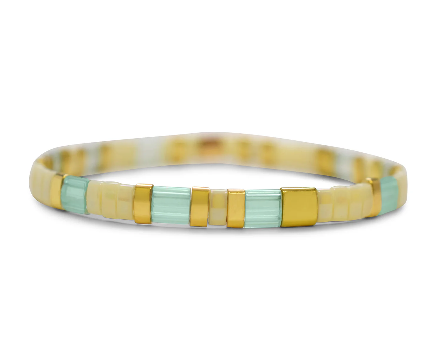 BREATHE - Morse Code Tila Beaded Bracelet