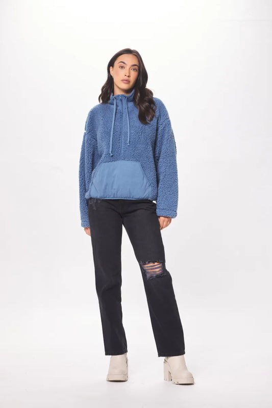 FUZZY FLEECE HALF ZIP