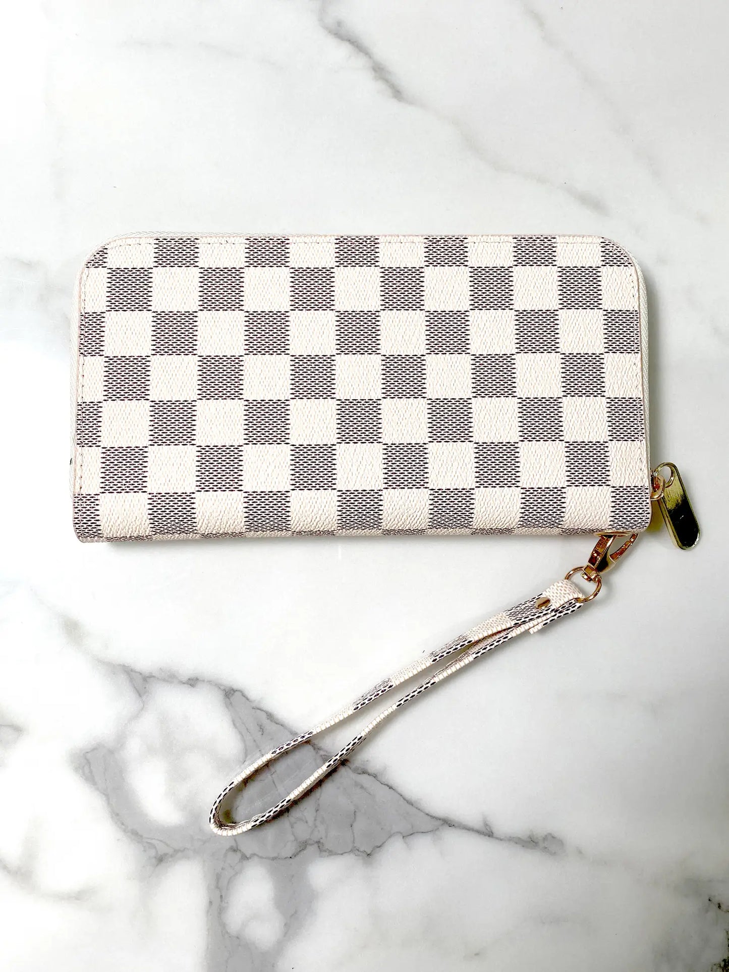 Checkered  Print wallet